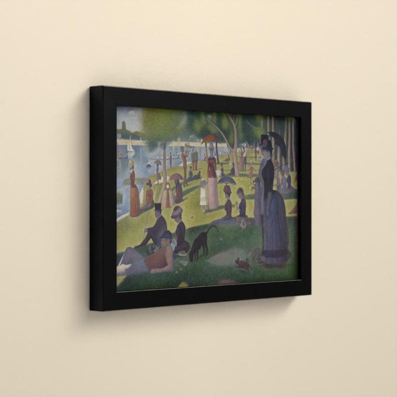 Ein Sonntag auf La Grande Jatte - Georges Seurat | Kunstdruck gerahmt 20x30 cm ohne Passepartout, Gold/Schwarz, Perspex oder Premium-Glas image 9