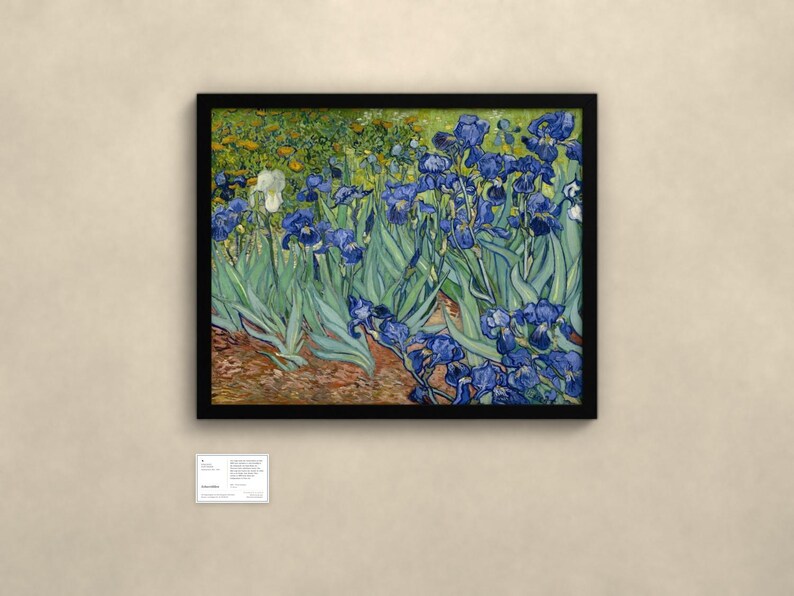 Schwertlilien - Vincent van Gogh | Gerahmter Kunstdruck 60x80 cm ohne Passepartout, Gold oder Schwarz, Perspex oder Premium-Glas imagen 4
