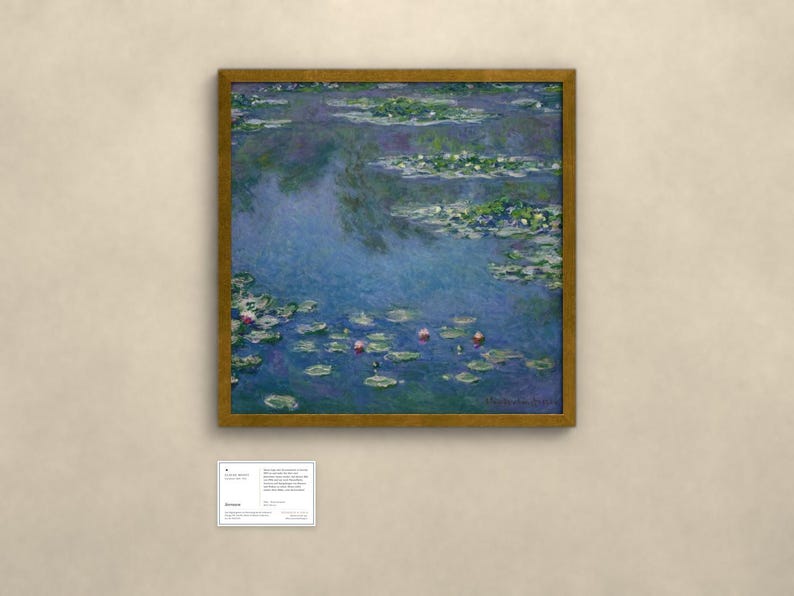Seerosen 1906 - Claude Monet | Gerahmter Kunstdruck 50x50 cm ohne Passepartout, Gold oder Schwarz, Perspex oder Premium-Glas bild 2