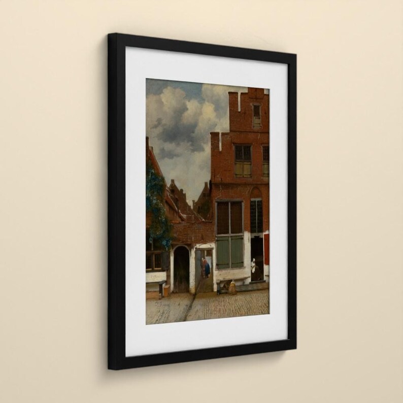 Das Sträßchen - Johannes Vermeer | Gerahmter Kunstdruck 40x50 cm mit Passepartout, Gold oder Schwarz, Perspex oder Premium-Glas image 9