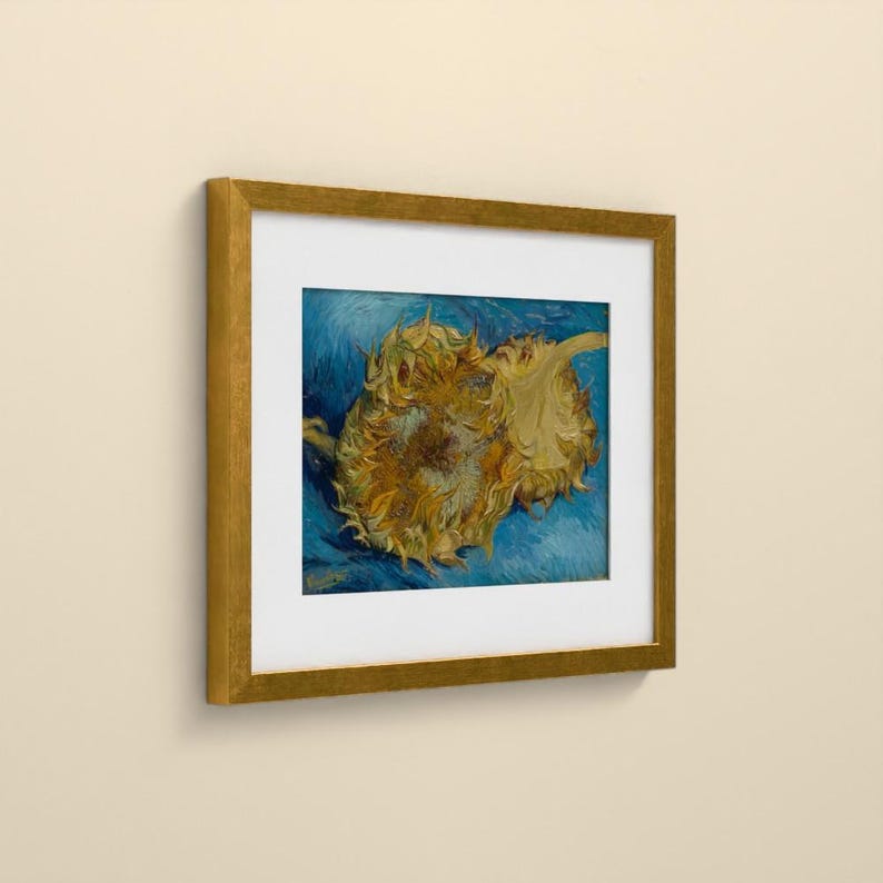 Sonnenblumen 1887 - Vincent van Gogh | Gerahmter Kunstdruck 20x25 cm mit Passepartout, Gold oder Schwarz, Perspex oder Premium-Glas image 6