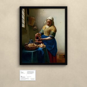 Das Milchmädchen - Johannes Vermeer | Gerahmter Kunstdruck 40x50 cm ohne Passepartout, Gold oder Schwarz, Perspex oder Premium-Glas image 4