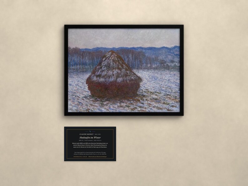 Heuhaufen - Claude Monet | Gerahmter Kunstdruck 20x30 cm ohne Passepartout, Gold oder Schwarz, Perspex oder Premium-Glas image 3