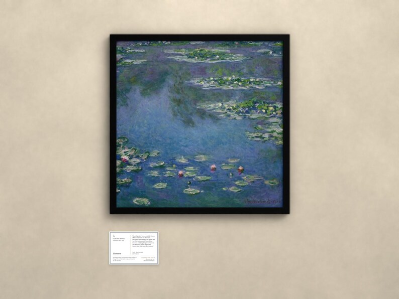 Seerosen 1906 - Claude Monet | Gerahmter Kunstdruck 50x50 cm ohne Passepartout, Gold oder Schwarz, Perspex oder Premium-Glas bild 4