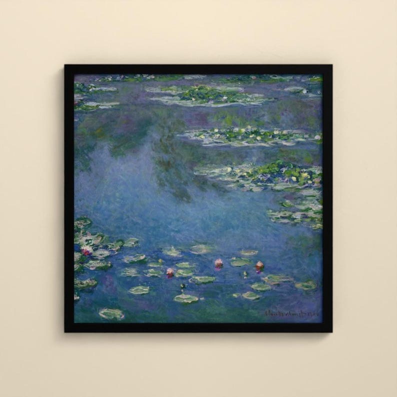 Seerosen 1906 - Claude Monet | Gerahmter Kunstdruck 50x50 cm ohne Passepartout, Gold oder Schwarz, Perspex oder Premium-Glas bild 8
