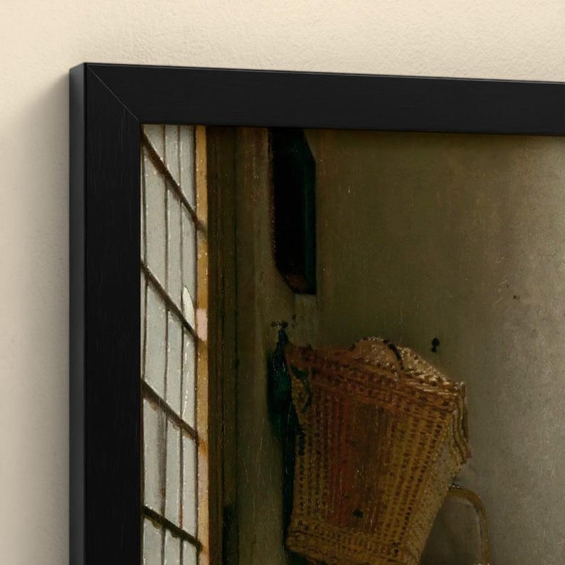 Das Milchmädchen - Johannes Vermeer | Gerahmter Kunstdruck 25x30 cm ohne Passepartout, Gold oder Schwarz, Premium-Glas image 10