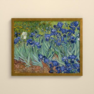 Schwertlilien - Vincent van Gogh | Gerahmter Kunstdruck 60x80 cm ohne Passepartout, Gold oder Schwarz, Perspex oder Premium-Glas imagen 5