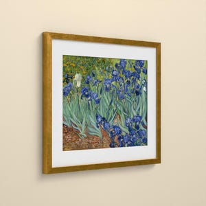 Schwertlilien - Vincent van Gogh | Gerahmter Kunstdruck 76x102 cm mit Passepartout, Gold oder Schwarz, Perspex oder Premium-Glas image 6