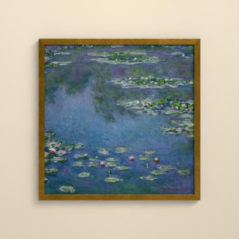 Seerosen 1906 - Claude Monet | Gerahmter Kunstdruck 50x50 cm ohne Passepartout, Gold oder Schwarz, Perspex oder Premium-Glas bild 5