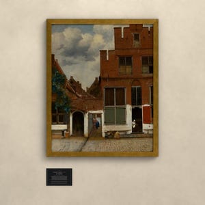 Das Sträßchen - Johannes Vermeer | Gerahmter Kunstdruck 60x76 cm ohne Passepartout, Gold oder Schwarz, Perspex image 1