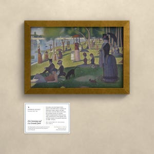 Ein Sonntag auf La Grande Jatte - Georges Seurat | Kunstdruck gerahmt 20x30 cm ohne Passepartout, Gold/Schwarz, Perspex oder Premium-Glas image 2