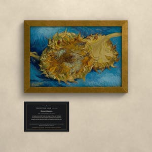 Sonnenblumen 1887 - Vincent van Gogh | Gerahmter Kunstdruck 20x30 cm ohne Passepartout, Gold oder Schwarz, Perspex oder Premium-Glas imagen 1