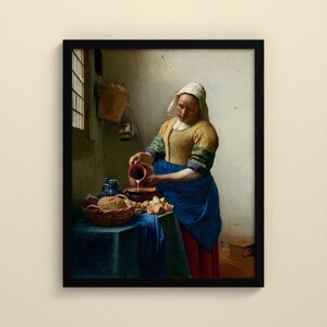 Das Milchmädchen - Johannes Vermeer | Gerahmter Kunstdruck 40x50 cm ohne Passepartout, Gold oder Schwarz, Perspex oder Premium-Glas image 8