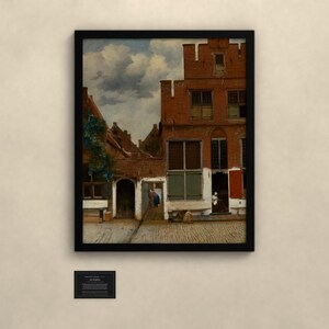 Das Sträßchen - Johannes Vermeer | Gerahmter Kunstdruck 60x76 cm ohne Passepartout, Gold oder Schwarz, Perspex image 3