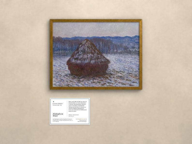 Heuhaufen - Claude Monet | Gerahmter Kunstdruck 20x30 cm ohne Passepartout, Gold oder Schwarz, Perspex oder Premium-Glas image 2