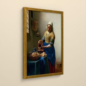 Das Milchmädchen - Johannes Vermeer | Gerahmter Kunstdruck 40x50 cm ohne Passepartout, Gold oder Schwarz, Perspex oder Premium-Glas image 6