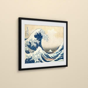 Die große Welle vor Kanagawa - Hokusai | Gerahmter Kunstdruck 30x40 cm mit Passepartout, Gold oder Schwarz, Perspex oder Premium-Glas Bild 9