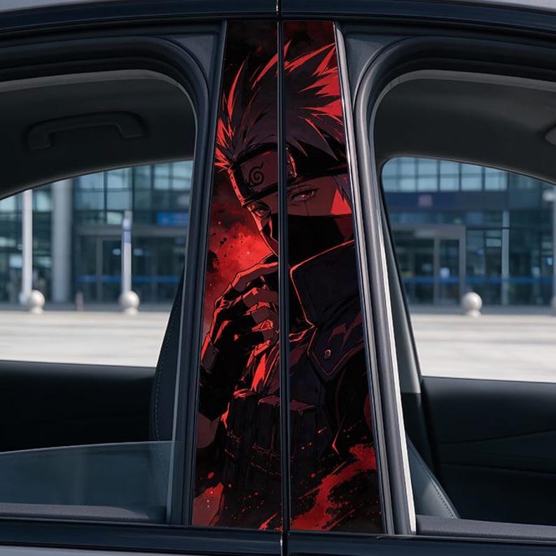 Uchiha Itachi Naruto Anime Car B Column Sticker, Car B Pillar Wrap ...