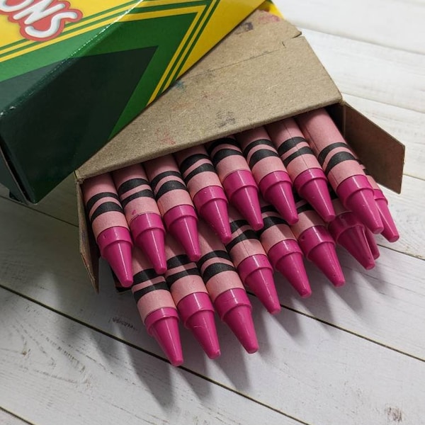Pink Carnation Crayola Crayons | 24 crayons | SAME color | Bulk crayons
