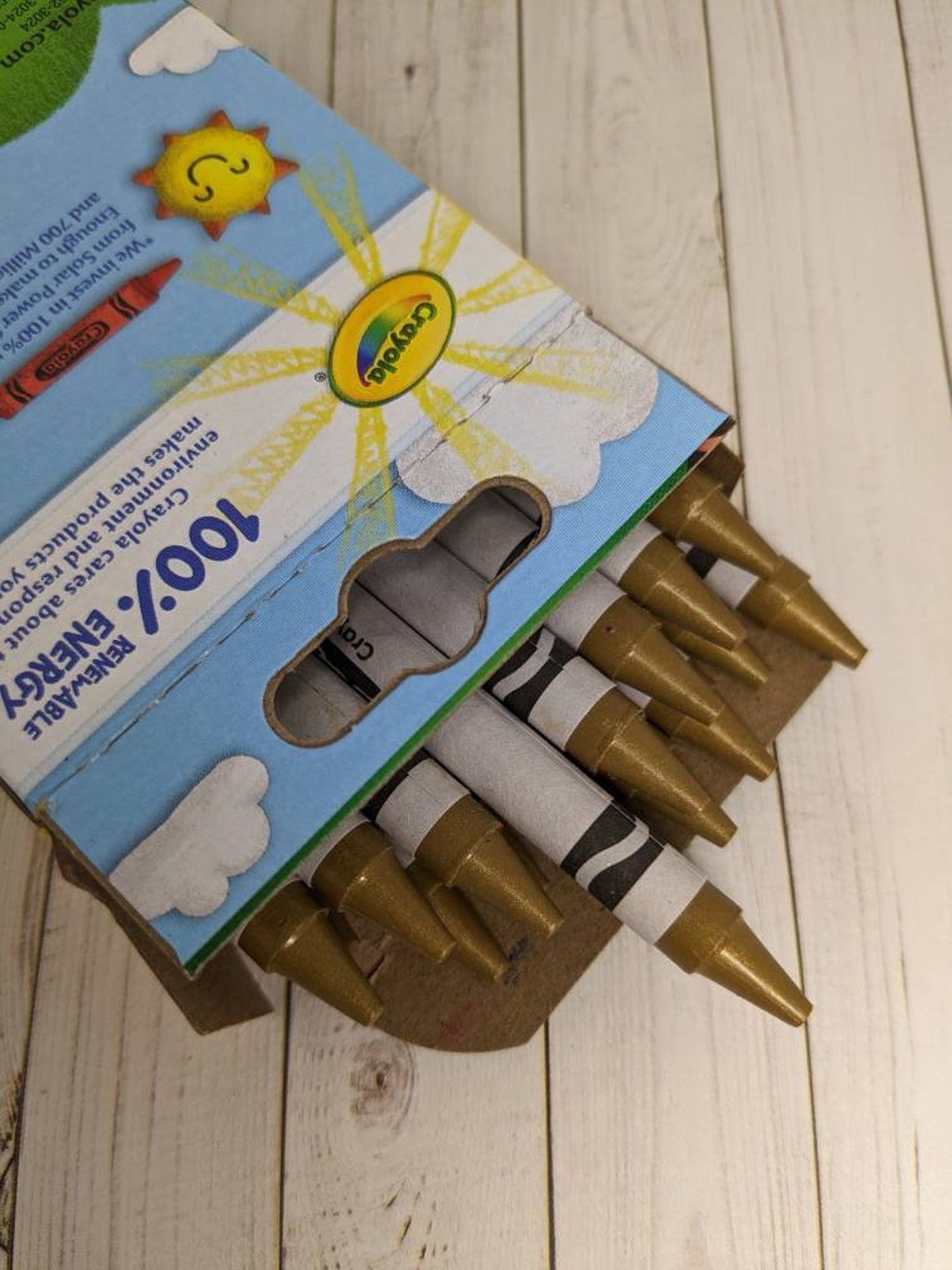 Gold Crayola Crayons 24 Crayons SAME Color Etsy