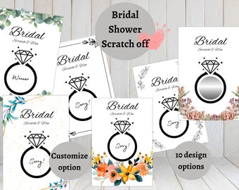 Bridal scratch off game | Party game, wedding bridal game, Bachelorette Party Games | Customizable