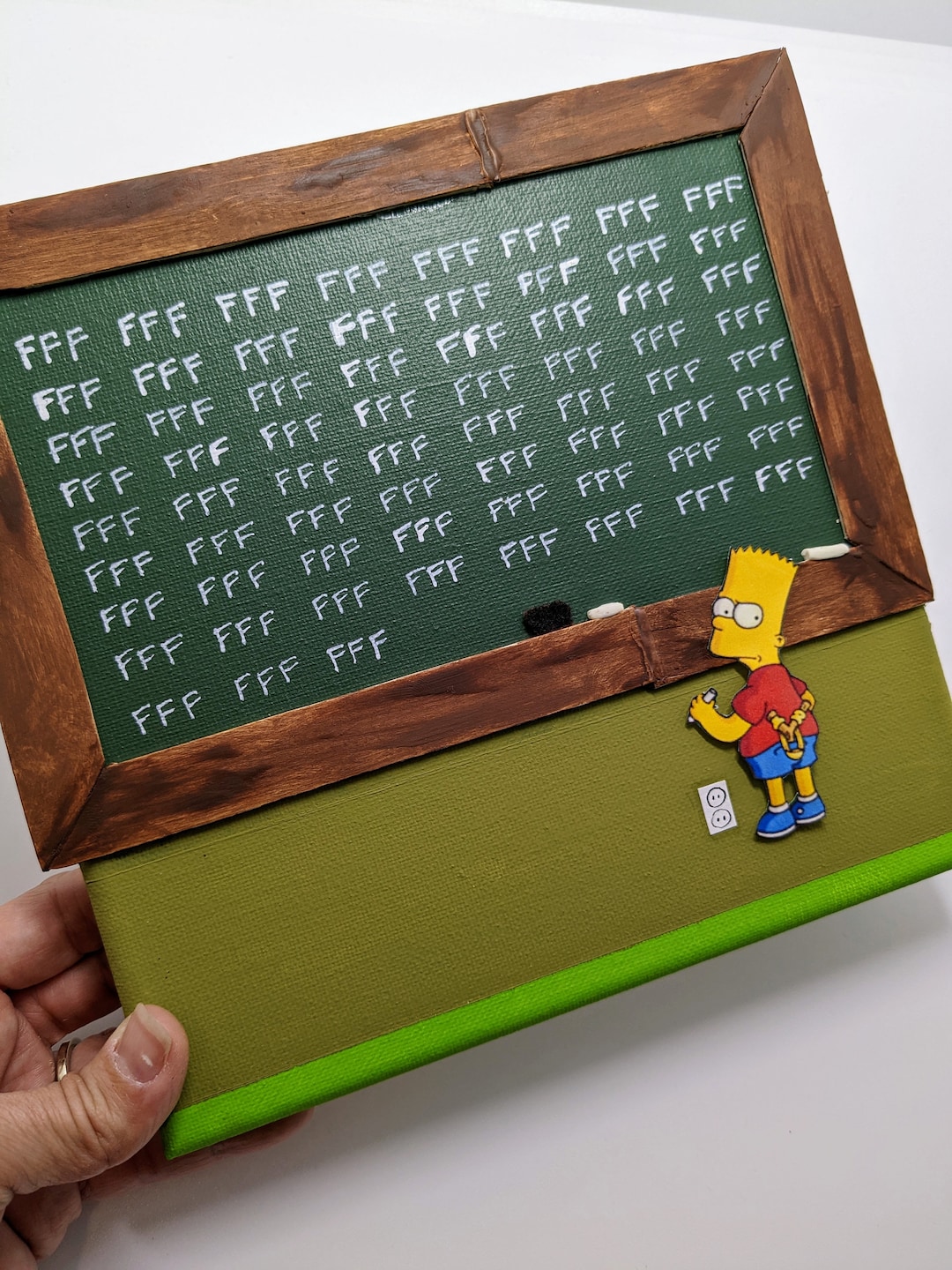 Bart Simpson - Quadro Stampa Su Tela Con Telaio In Legno 130x130 cm