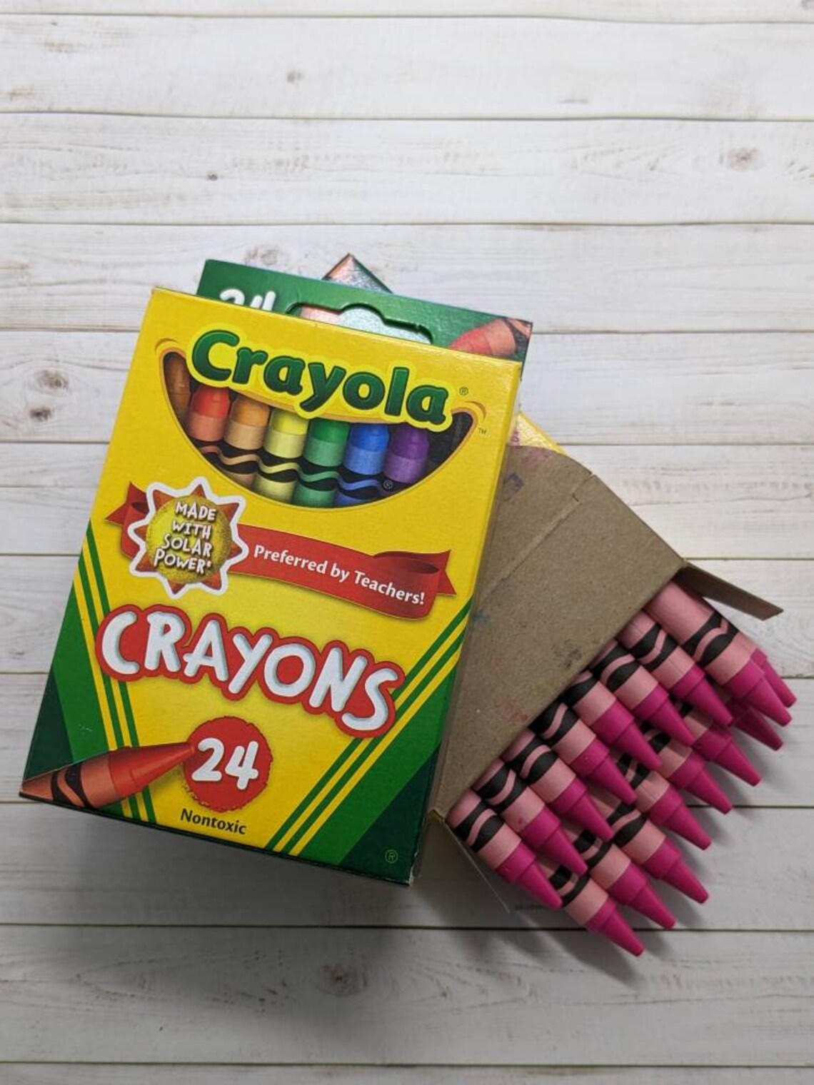 Pink Carnation Crayola Crayons 24 Crayons SAME Color Etsy