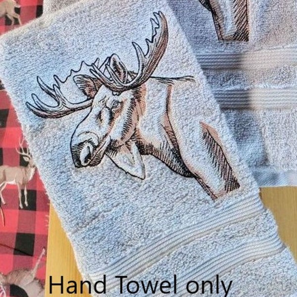 Moose Bath Hand Towel