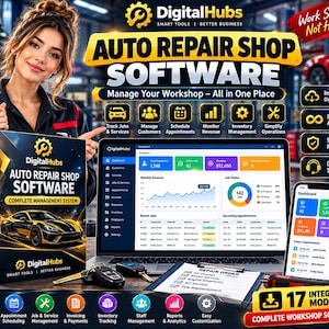 Auto Repair Shop Software | Offline Desktop App | Digital Download