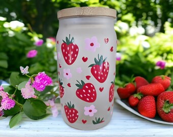 Jar "Cheeky Fruits" with lid 470ml/16 ounces