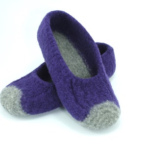 Made to order, men's felted wool slippers, loafer, size 5-12, choose colors and slip-resistant soles, treat yourself to comfort image 3