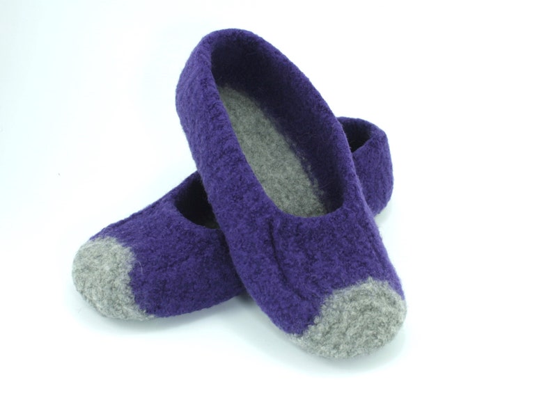 Made to order, men's felted wool slippers, loafer, size 5-12, choose colors and slip-resistant soles, treat yourself to comfort image 3
