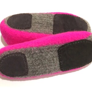 Made to order, women's felted wool slippers, slip-on style, choose colors and soles, handmade, treat yourself to comfort Slipper + suede sole