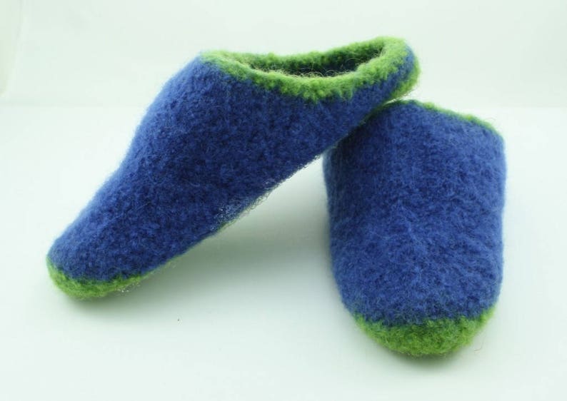 Made to order, women's felted wool slippers, slip-on style, choose colors and soles, handmade, treat yourself to comfort image 8