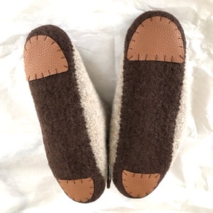 Made to order, women's felted wool slippers, slip-on style, choose colors and soles, handmade, treat yourself to comfort Slipper + sole tips