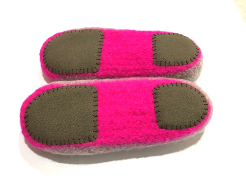 Made to order, women's felted wool slippers, slip-on style, choose colors and soles, handmade, treat yourself to comfort Slipper + Toughtek