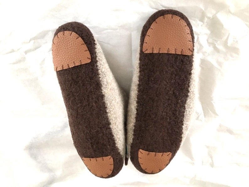 Made to order, men's felted wool slippers, loafer, size 5-12, choose colors and slip-resistant soles, treat yourself to comfort image 8