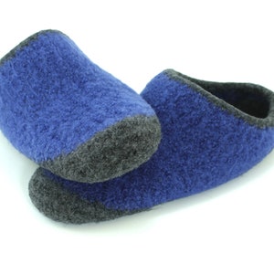 Made to order, women's felted wool slippers, slip-on style, choose colors and soles, handmade, treat yourself to comfort image 7