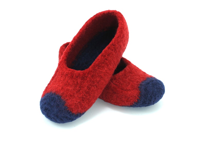 Made to order, men's felted wool slippers, loafer, size 5-12, choose colors and slip-resistant soles, treat yourself to comfort image 6