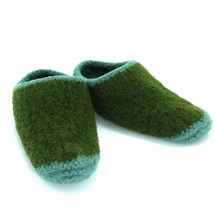 Made to order, women's felted wool slippers, slip-on style, choose colors and soles, handmade, treat yourself to comfort image 10