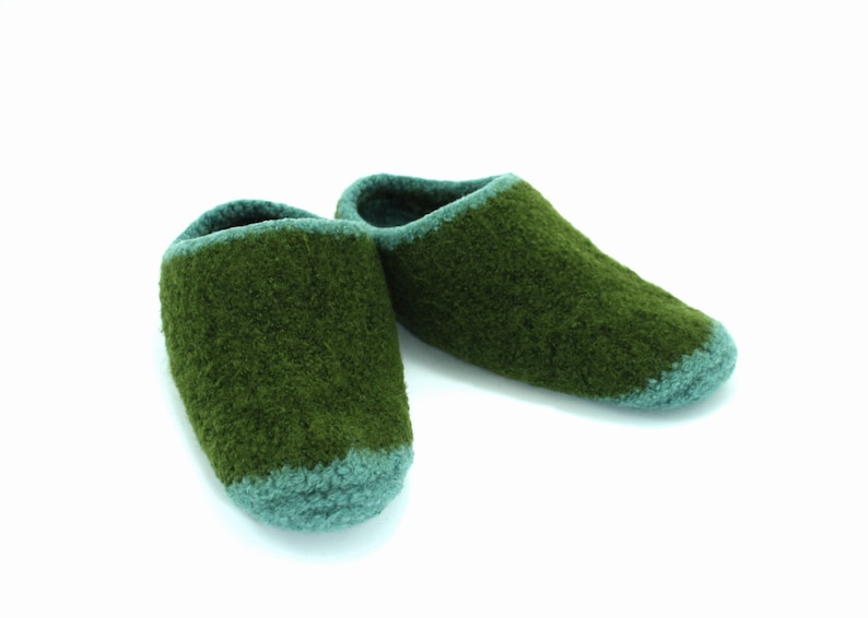 Made to order, women's felted wool slippers, slip-on style, choose colors and soles, handmade, treat yourself to comfort image 10