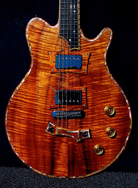Items similar to Custom Koa & Abalone Guitar on Etsy