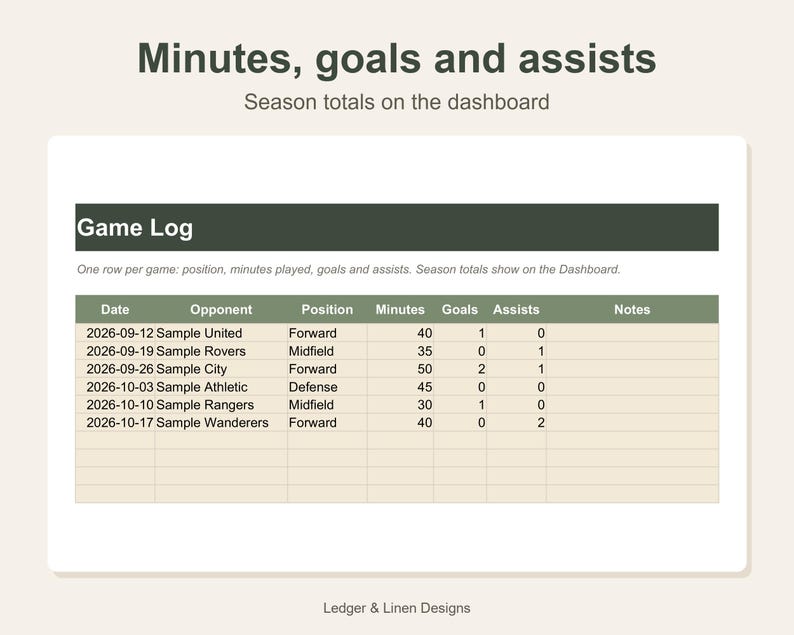 Youth Soccer Season Planner Spreadsheet | Soccer Mom Schedule | Carpool and Team Fees Tracker | Kids Sports Planner image 5
