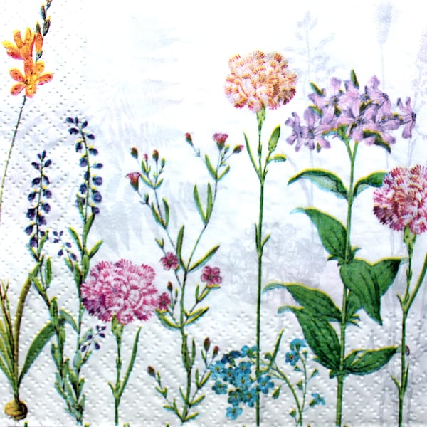 Floral Paper Napkins Etsy