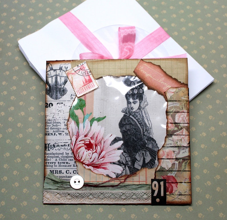 CD Sleeves*White Window Envelopes*5x5 Envelope with flap and Tuck*Set of 10 CD Sleeves*Junk Journal Storing Scrapbook