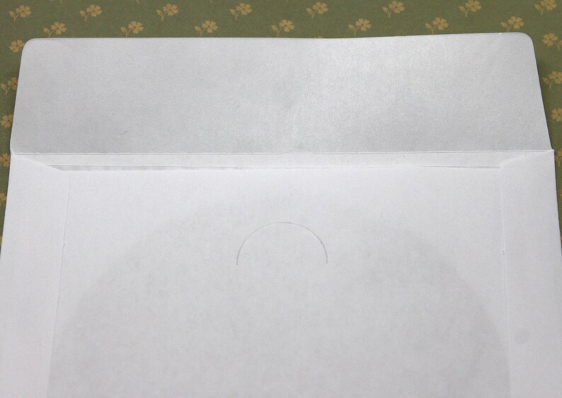 CD Sleeves*White Window Envelopes*5x5 Envelope with flap and Tuck*Set of 10 CD Sleeves*Junk Journal Storing Scrapbook
