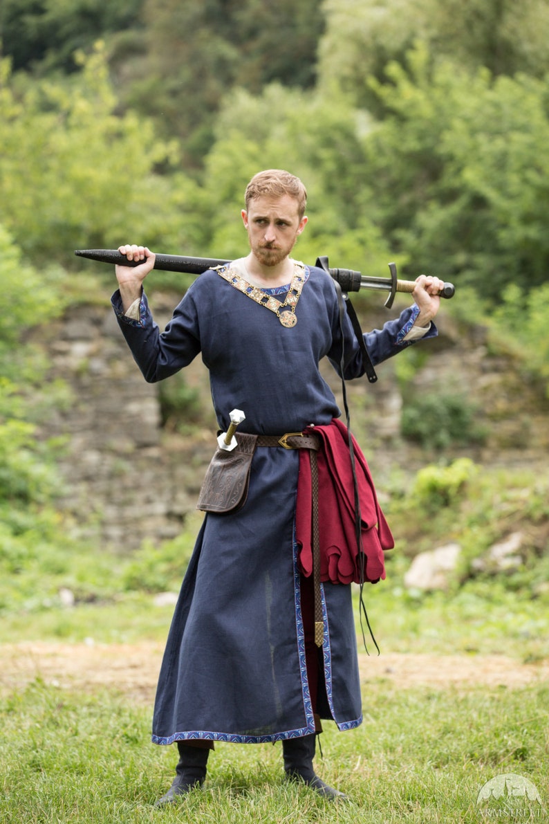 Historically Inspired Long Linen Tunic With Trim prince - Etsy