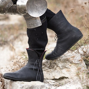 Ankle Boots With Contrasting Lining for Men Medieval Fantasy - Etsy