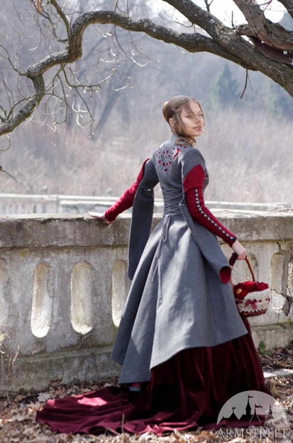 Little Red Riding Hood Coat Costume Woolen Coat Fairy Tale Etsy UK