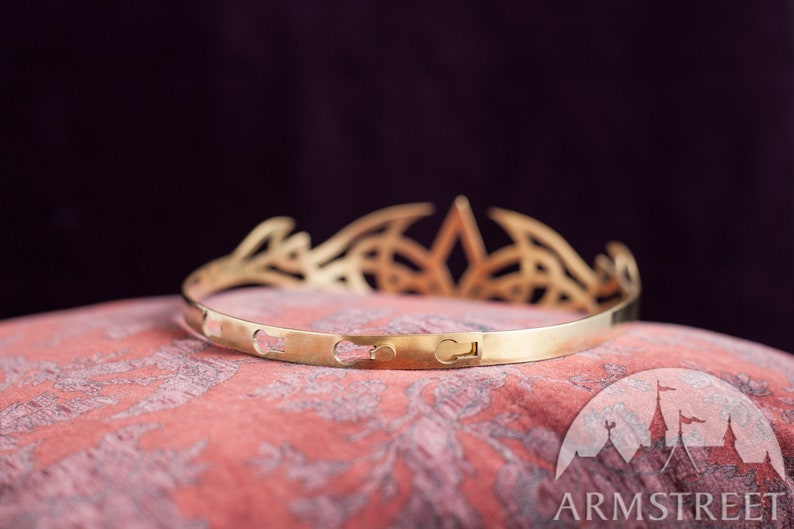 Medieval Handmade Brass Circlet Aisling by Armstreet Renaissance Crown LARP SCA Ren Fest Cosplay Noble Tiara Fantasy Diadem image 7